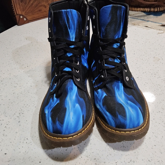 Blue Flame Combat Boots main image 5